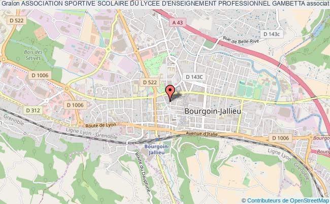 plan association Association Sportive Scolaire Du LycÉe D'enseignement Professionnel Gambetta Bourgoin-Jallieu