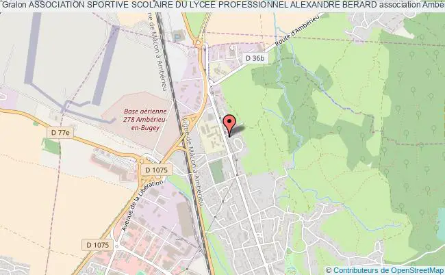 plan association Association Sportive Scolaire Du Lycee Professionnel Alexandre Berard Ambérieu-en-Bugey