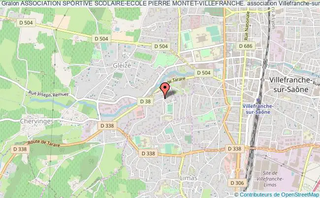 plan association Association Sportive Scolaire-ecole Pierre Montet-villefranche. Villefranche-sur-Saône