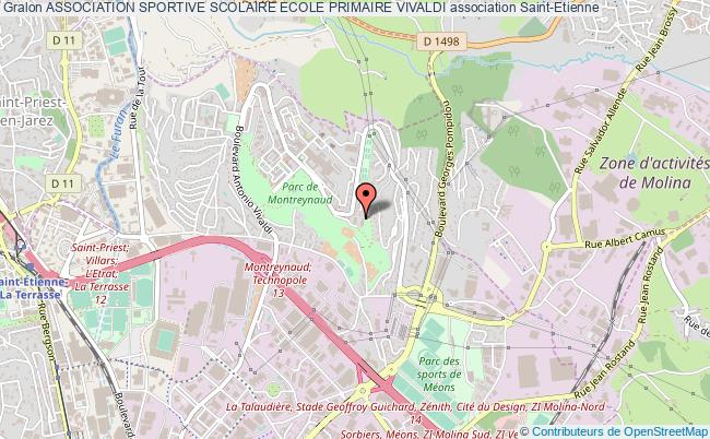 plan association Association Sportive Scolaire Ecole Primaire Vivaldi Saint-Étienne