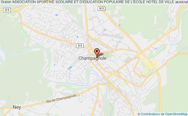plan association Association Sportive Scolaire Et D'education Populaire De L'ecole Hotel De Ville Champagnole