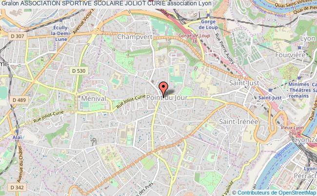 plan association Association Sportive Scolaire Joliot Curie Lyon 5e Arrondissement