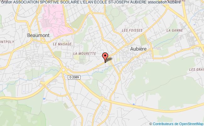 plan association Association Sportive Scolaire L'elan Ecole St-joseph Aubiere Aubière