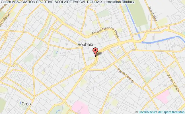 plan association Association Sportive Scolaire Pascal Roubaix Roubaix