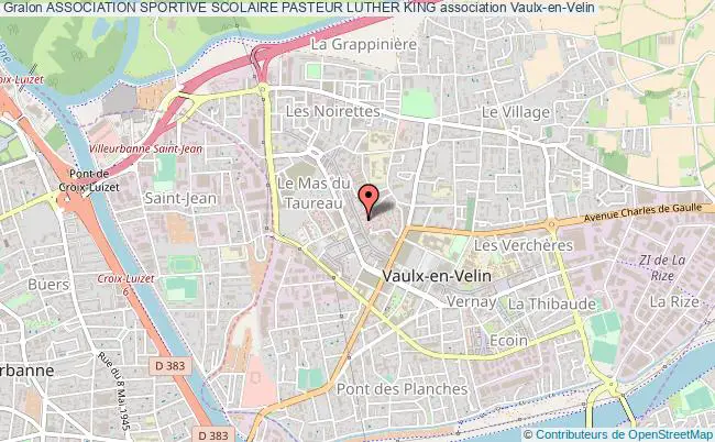 plan association Association Sportive Scolaire Pasteur Luther King Vaulx-en-Velin