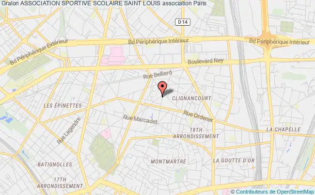 plan association Association Sportive Scolaire Saint Louis Paris