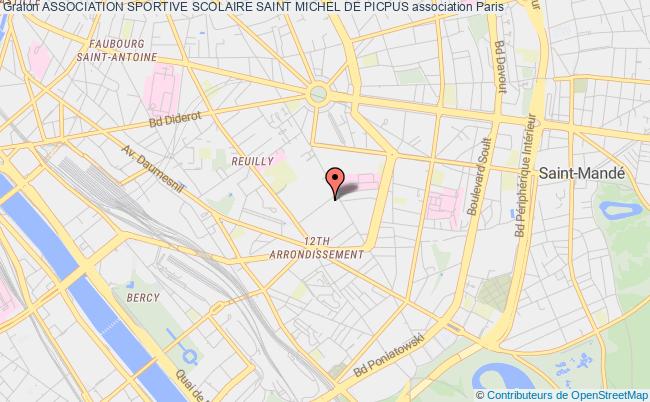plan association Association Sportive Scolaire Saint Michel De Picpus Paris