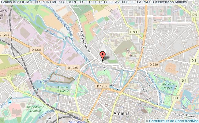 plan association Association Sportive Scolaire U S E P De L'ecole Avenue De La Paix B Amiens