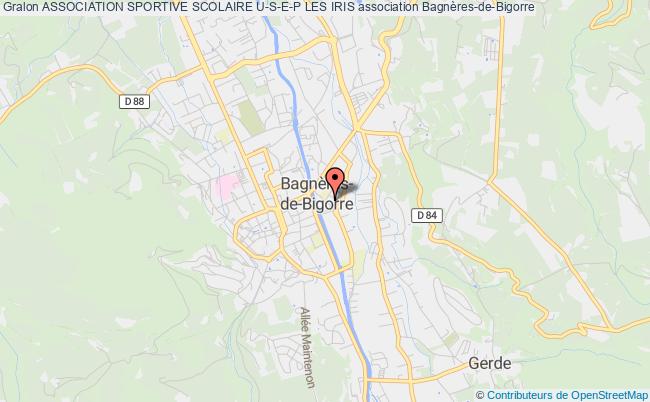 plan association Association Sportive Scolaire U-s-e-p Les Iris Bagnères-de-Bigorre