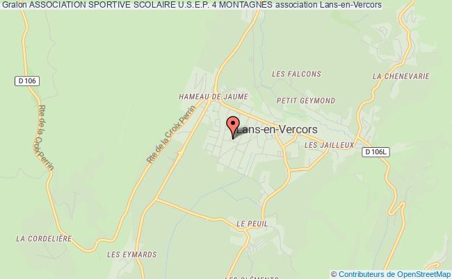 plan association Association Sportive Scolaire U.s.e.p. 4 Montagnes Lans-en-Vercors