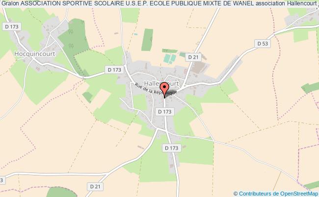 plan association Association Sportive Scolaire U.s.e.p. Ecole Publique Mixte De Wanel Hallencourt