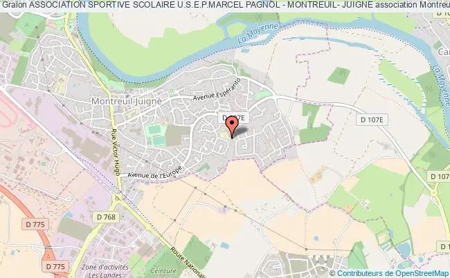 plan association Association Sportive Scolaire U.s.e.p.marcel Pagnol - Montreuil- Juigne Montreuil-Juigné