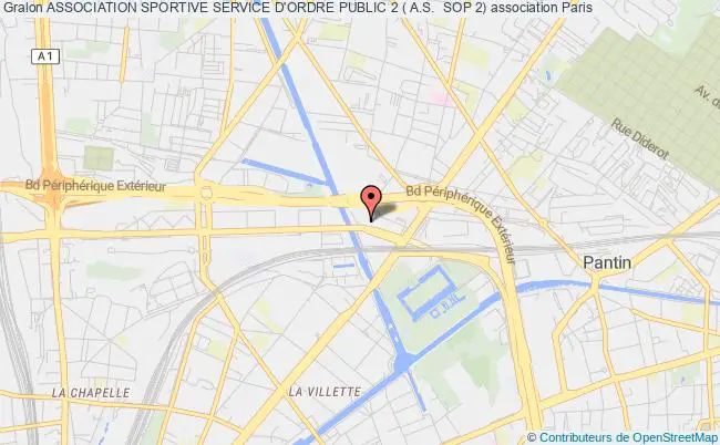 plan association Association Sportive Service D'ordre Public 2 ( A.s.  Sop 2) Paris 19e