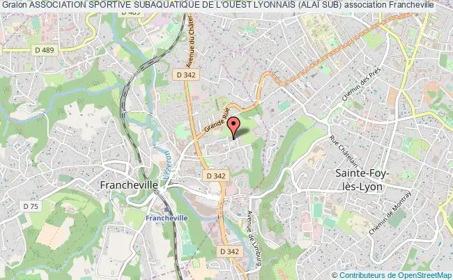 plan association Association Sportive Subaquatique De L'ouest Lyonnais (alaÏ Sub) Francheville