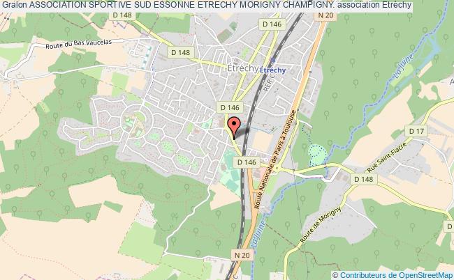 plan association Association Sportive Sud Essonne Etrechy Morigny Champigny. Étréchy