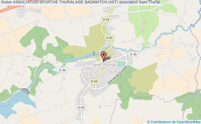 plan association Association Sportive Thurialaise Badminton (ast) Saint-Thurial