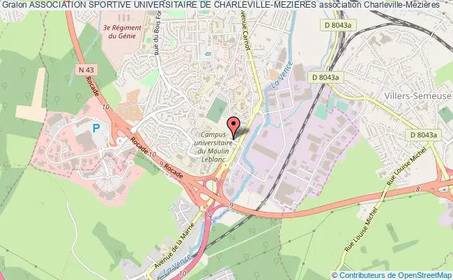plan association Association Sportive Universitaire De Charleville-mezieres Charleville-Mézières