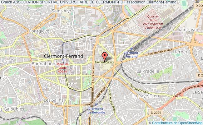 plan association Association Sportive Universitaire De Clermont-fd I Clermont-Ferrand