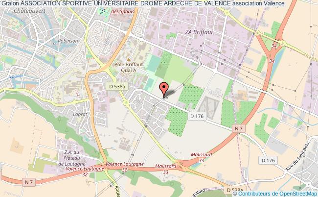 plan association Association Sportive Universitaire Drome Ardeche De Valence Valence