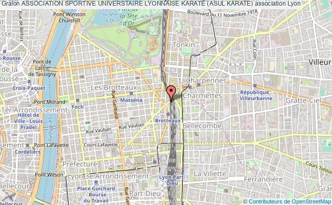 plan association Association Sportive Universtaire Lyonnaise Karate (asul Karate) Lyon