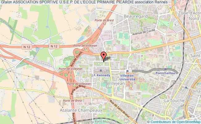 plan association Association Sportive U.s.e.p. De L'ecole Primaire Picardie Rennes