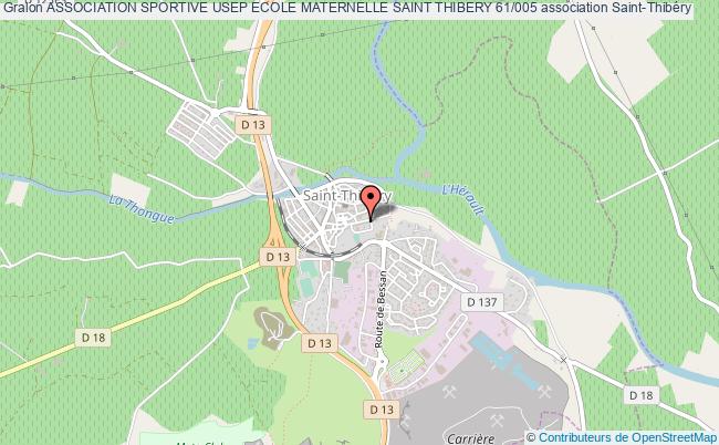 plan association Association Sportive Usep Ecole Maternelle Saint Thibery 61/005 Saint-Thibéry