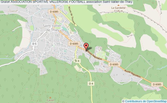 plan association Association Sportive Valleroise Football Saint-Vallier-de-Thiey