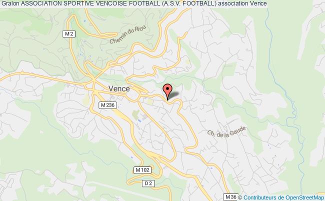 plan association Association Sportive Vencoise Football (a.s.v. Football) Vence