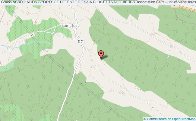plan association Association Sports Et Detente De Saint-just Et Vacquieres. Saint-Just-et-Vacquières