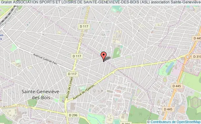 plan association Association Sports Et Loisirs De Sainte-genevieve-des-bois (asl) Sainte-Geneviève-des-Bois