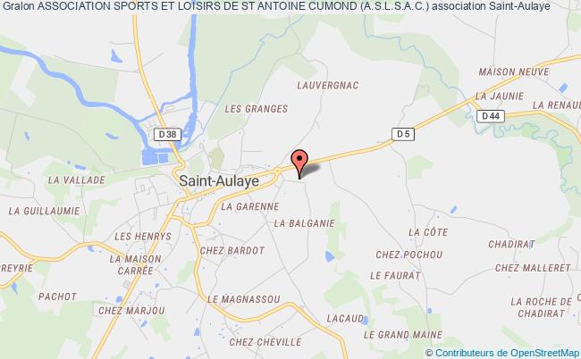 plan association Association Sports Et Loisirs De St Antoine Cumond (a.s.l.s.a.c.) Saint Aulaye-Puymangou