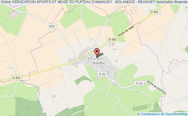 plan association Association Sports Et Neige Du Plateau D'amancey - Bolandoz - Reugney Bolandoz
