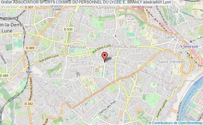 plan association Association Sports Loisirs Du Personnel Du Lycee E. Branly Lyon