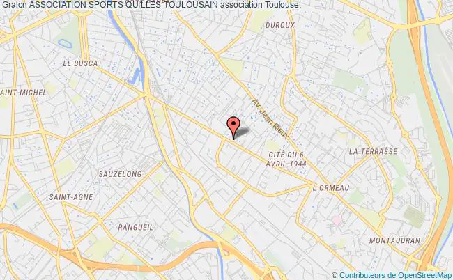 plan association Association Sports Quilles Toulousain Toulouse