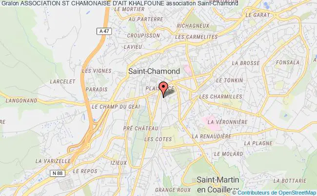 plan association Association St Chamonaise D'ait Khalfoune Saint-Chamond