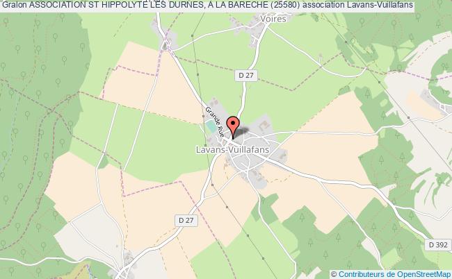 plan association Association St Hippolyte Les Durnes, A La Bareche (25580) Lavans-Vuillafans