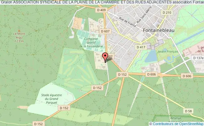 plan association Association Syndicale De La Plaine De La Chambre Et Des Rues Adjacentes Fontainebleau
