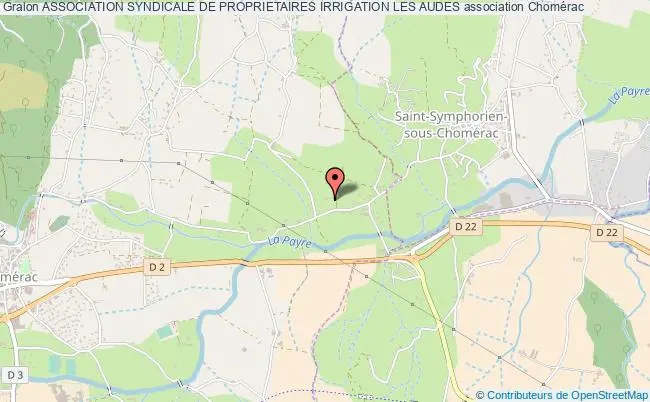 plan association Association Syndicale De Proprietaires Irrigation Les Audes Chomérac