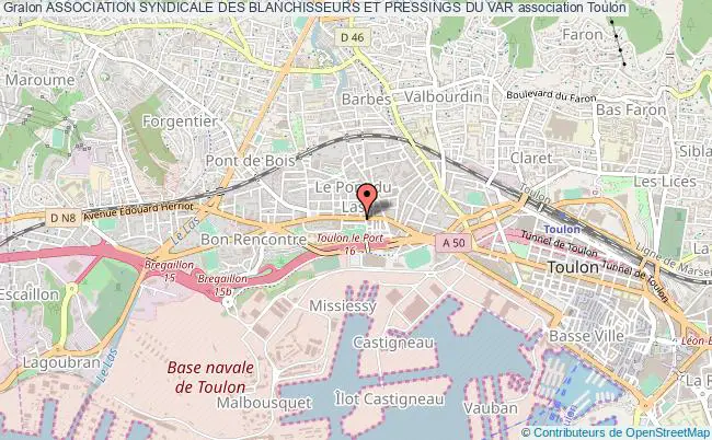 plan association Association Syndicale Des Blanchisseurs Et Pressings Du Var Toulon