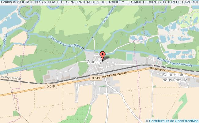 plan association Association Syndicale Des Proprietaires De Crancey Et Saint Hilaire Section De Faverolles Crancey