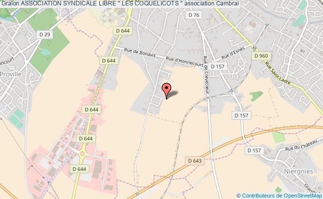 plan association Association Syndicale Libre " Les Coquelicots " Cambrai