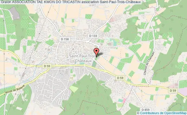 plan association Association Tae Kwon Do Tricastin Saint-Paul-Trois-Châteaux