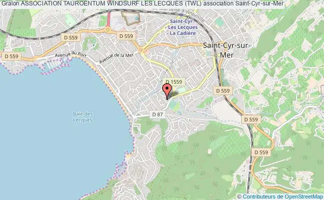 plan association Association Tauroentum Windsurf Les Lecques (twl) Saint-Cyr-sur-Mer