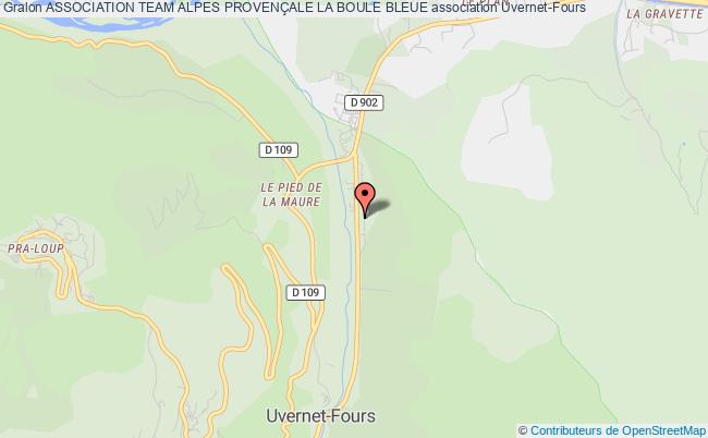 plan association Association Team Alpes ProvenÇale La Boule Bleue Uvernet-Fours