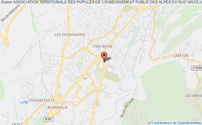 plan association Association Territoriale Des Pupilles De L'enseignement Public Des Alpes Du Sud Vaucluse Gap
