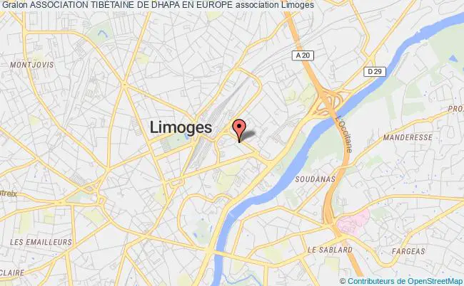 plan association Association TibÉtaine De Dhapa En Europe Limoges