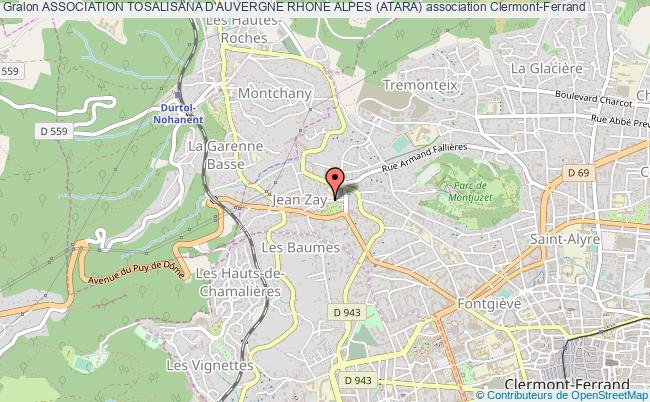 plan association Association Tosalisana D'auvergne Rhone Alpes (atara) Clermont-Ferrand