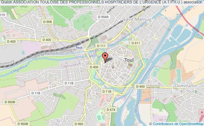 plan association Association Touloise Des Professionnels Hospitaliers De L'urgence (a.t.p.h.u.) Toul
