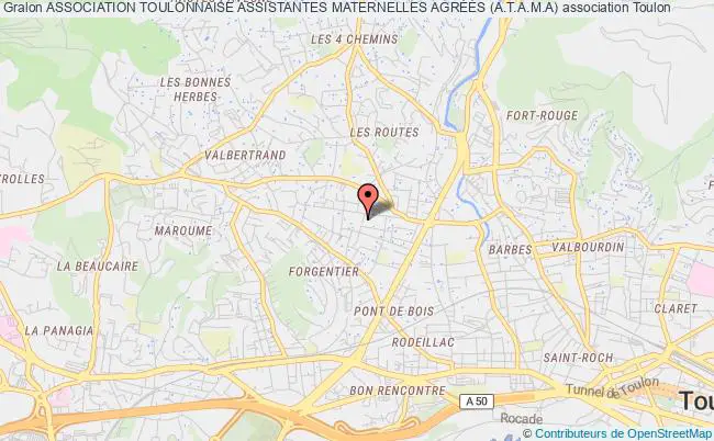 plan association Association Toulonnaise Assistantes Maternelles AgrÉÉs (a.t.a.m.a) Toulon