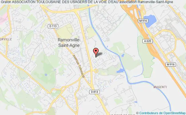 plan association Association Toulousaine Des Usagers De La Voie D'eau Ramonville-Saint-Agne